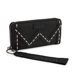 Wrangler WG456-W130BK - Black - Wrangler Chevron Contrast Stitch RFID Wallet 2026