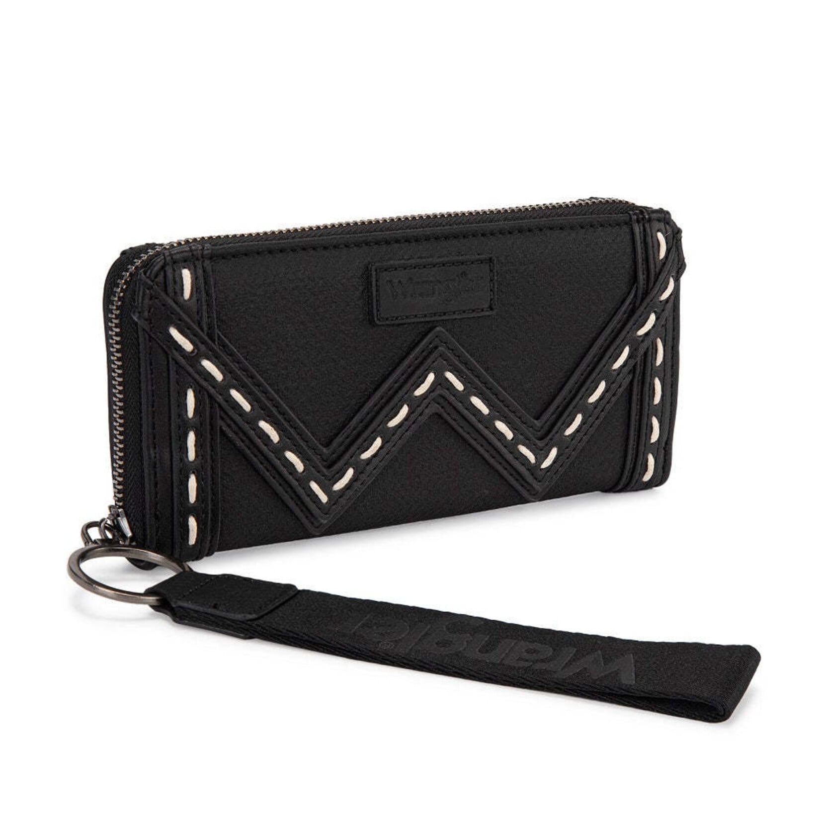 Wrangler WG456-W130BK - Black - Wrangler Chevron Contrast Stitch RFID Wallet 2026
