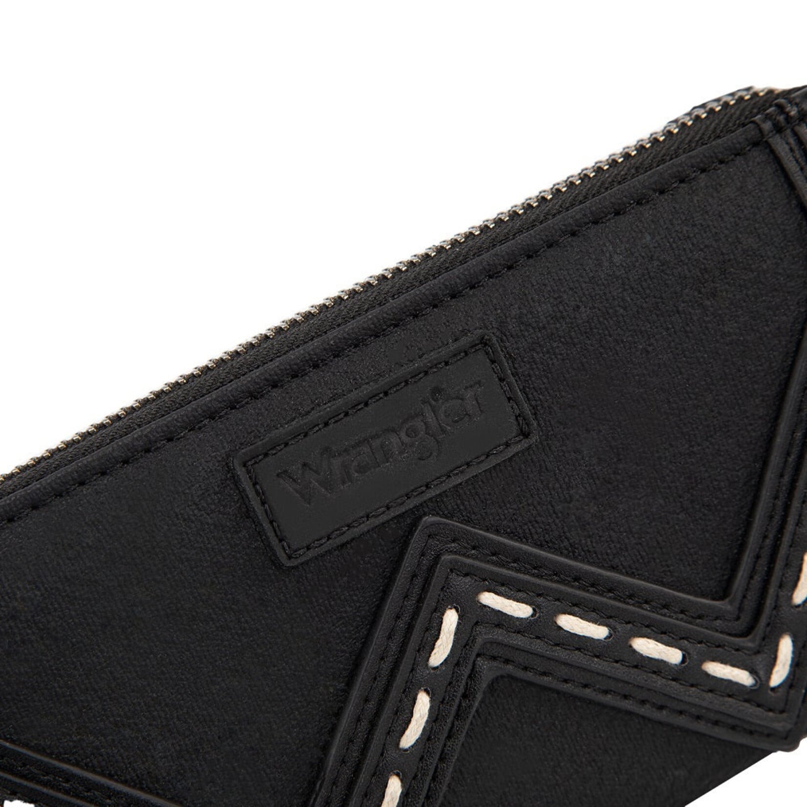 Wrangler WG456-W130BK - Black - Wrangler Chevron Contrast Stitch RFID Wallet 2026