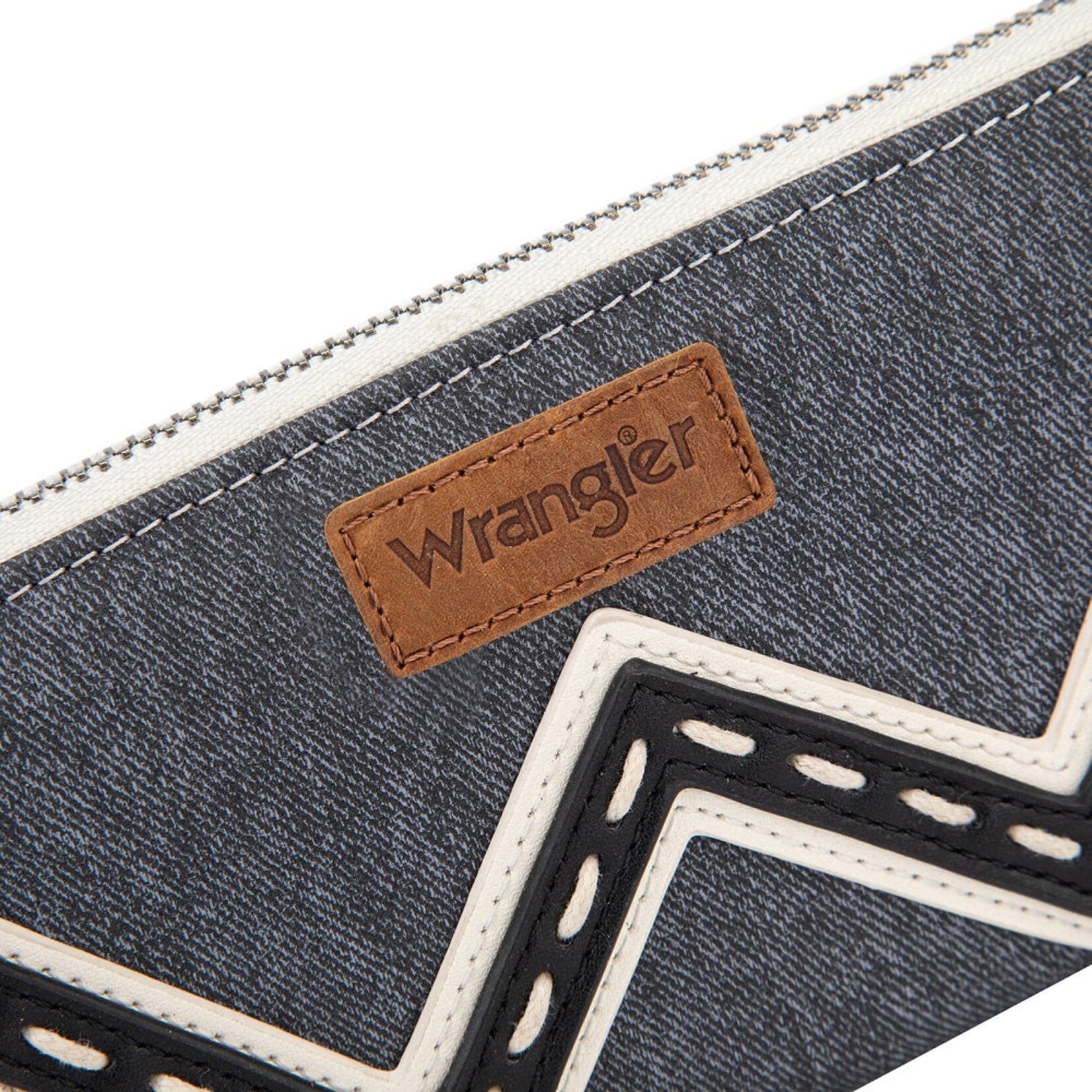 Wrangler WG456-W130DJN - Dark Jean - Wrangler Chevron Contrast Stitch RFID Wallet 2026