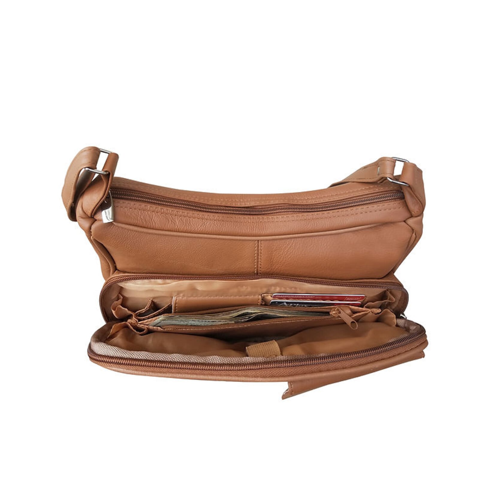 R Leathers 3001 LBN - Light Brown - Crossbody / Shoulder Bag