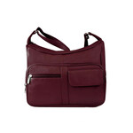 R Leathers 3001 WN - Wine - Crossbody / Shoulder Bag