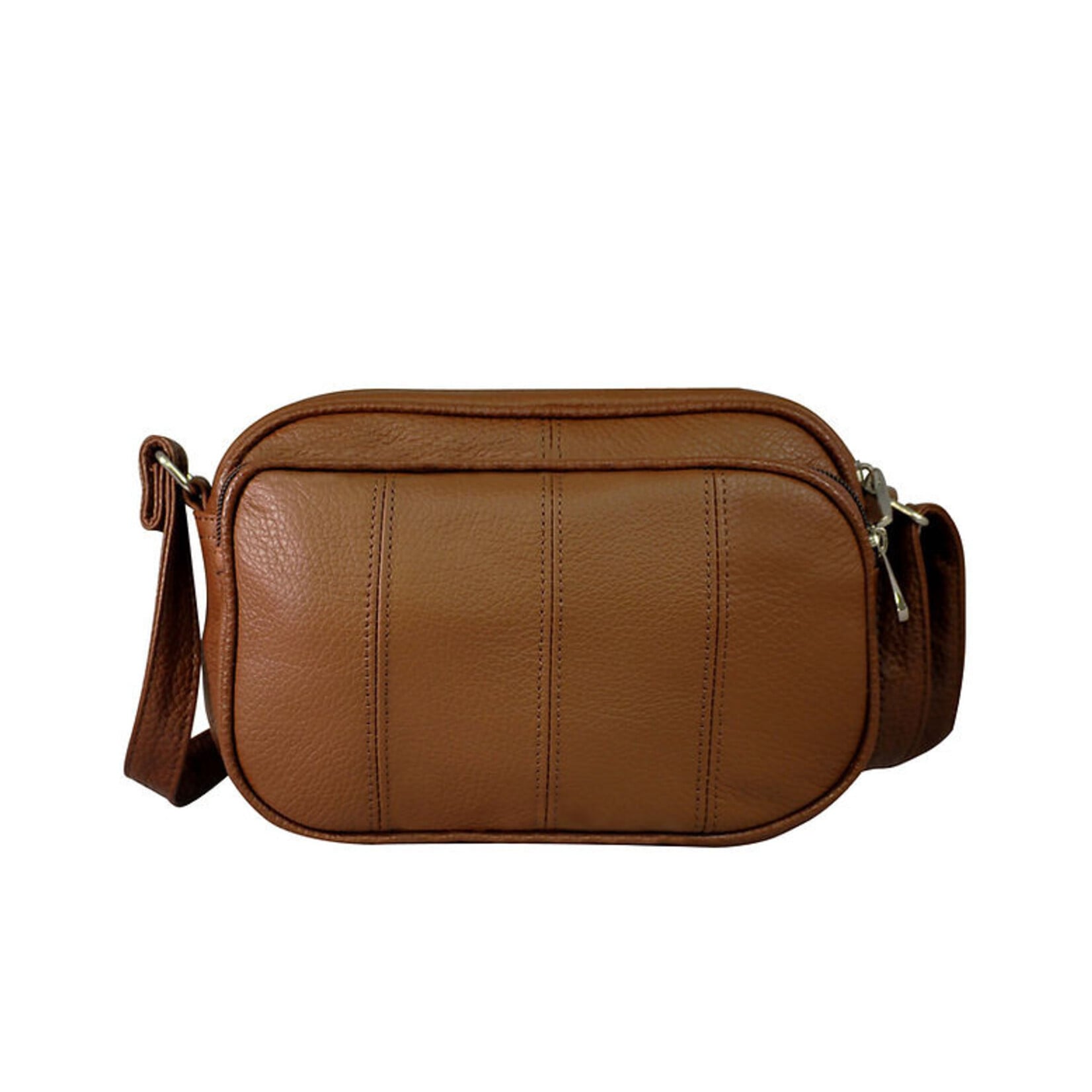 R Leathers 3013 BN - Brown - Crossbody with Front Organizer