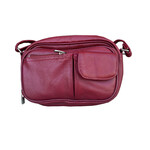 R Leathers 3013 RD - Red - Crossbody with Front Organizer