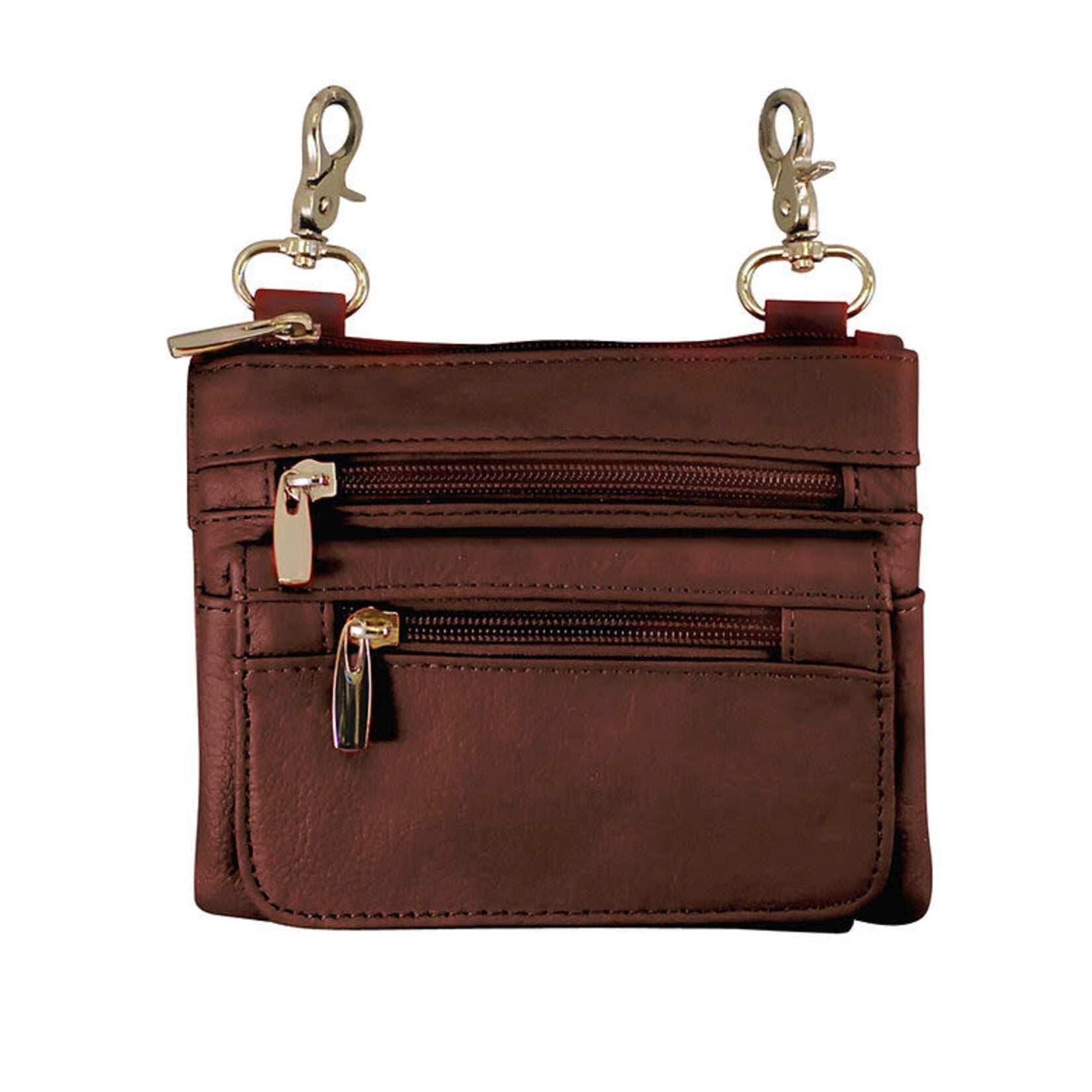 R Leathers 3097L BN - Crossbody Belt Pouch - Brown