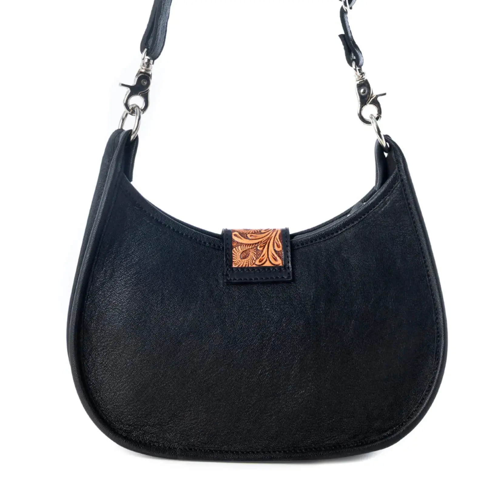 Myra Bags S-14360 Santa Fe Handtooled Bag - Black Hairon - 2026