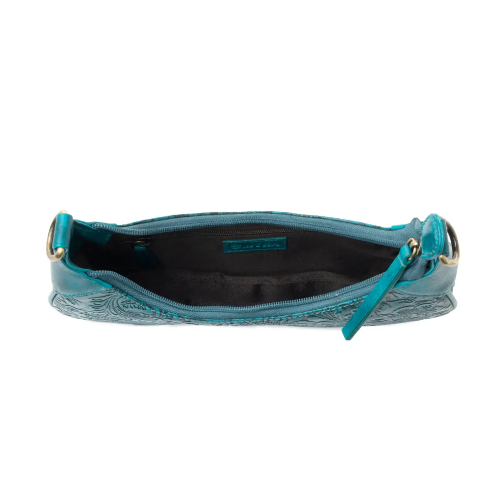 Myra Bags S-13739 Heritage Vine Embossed Leather Bag - Turquoise - 2026