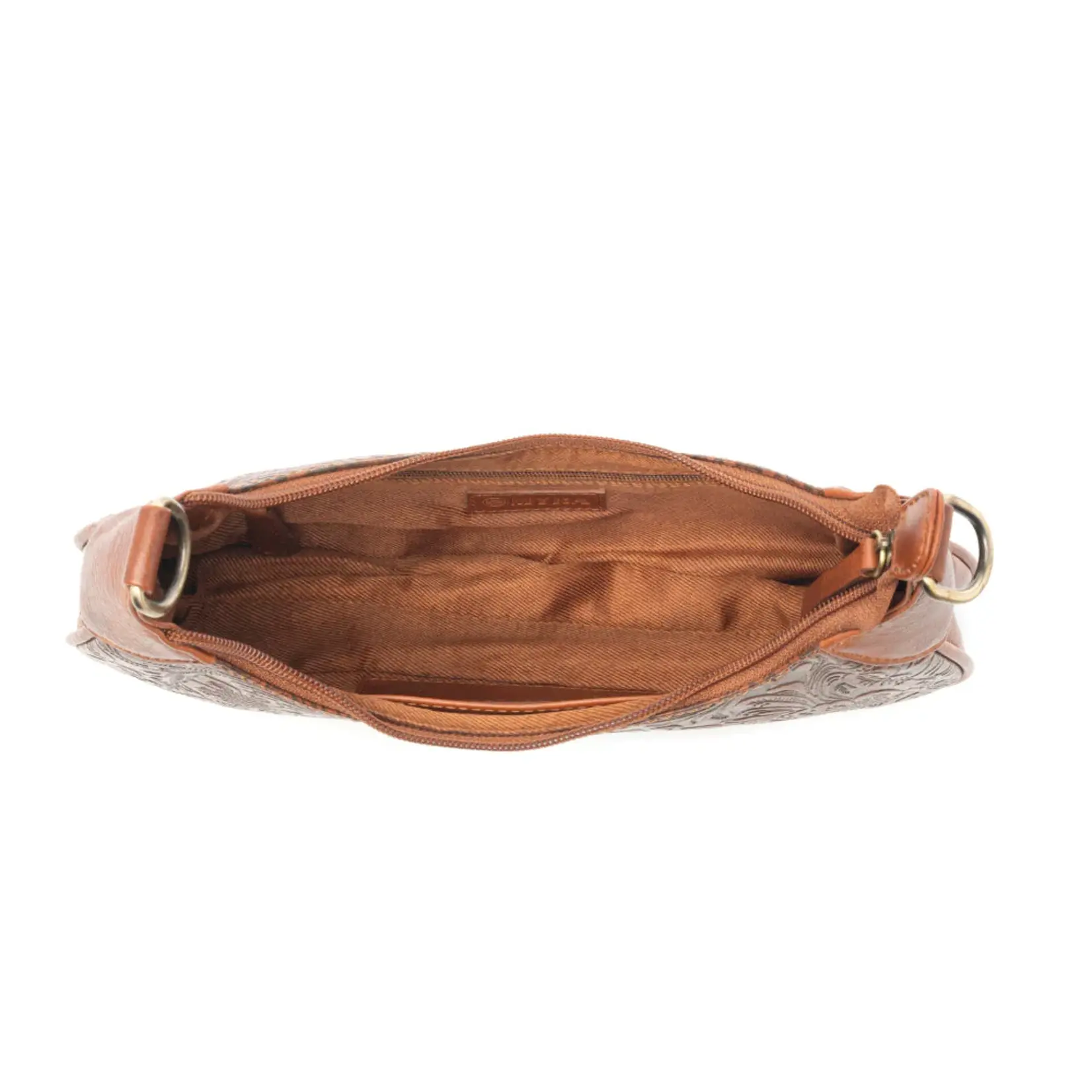 Myra Bags S-13740 Heritage Vine Embossed Leather Bag - Brown - 2026
