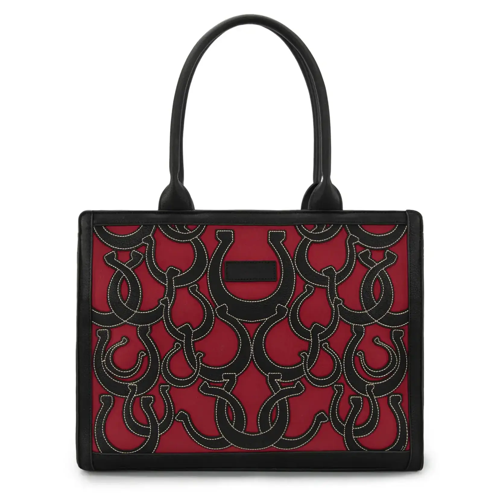 Wrangler WG292-8110BK - Black - Wrangler Horseshoe Cutout Carry-All Large Tote