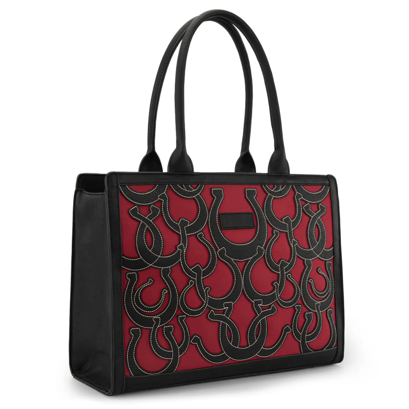 Wrangler WG292-8110BK - Black - Wrangler Horseshoe Cutout Carry-All Large Tote