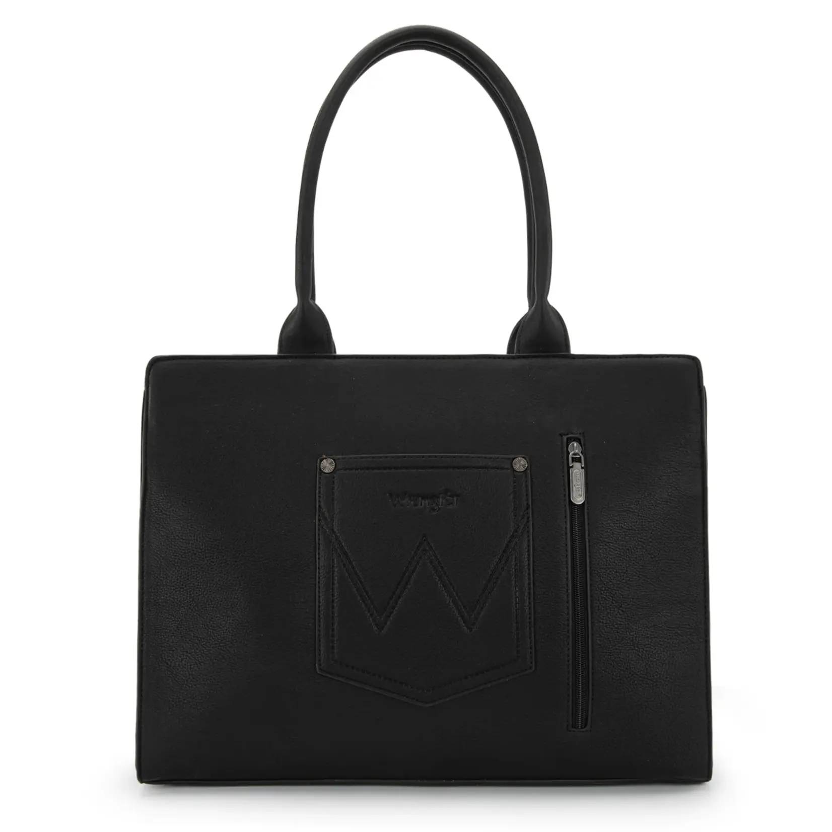 Wrangler WG292-8110BK - Black - Wrangler Horseshoe Cutout Carry-All Large Tote
