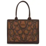Wrangler WG292-8110CF - Coffee - Wrangler Horseshoe Cutout Carry-All Large Tote