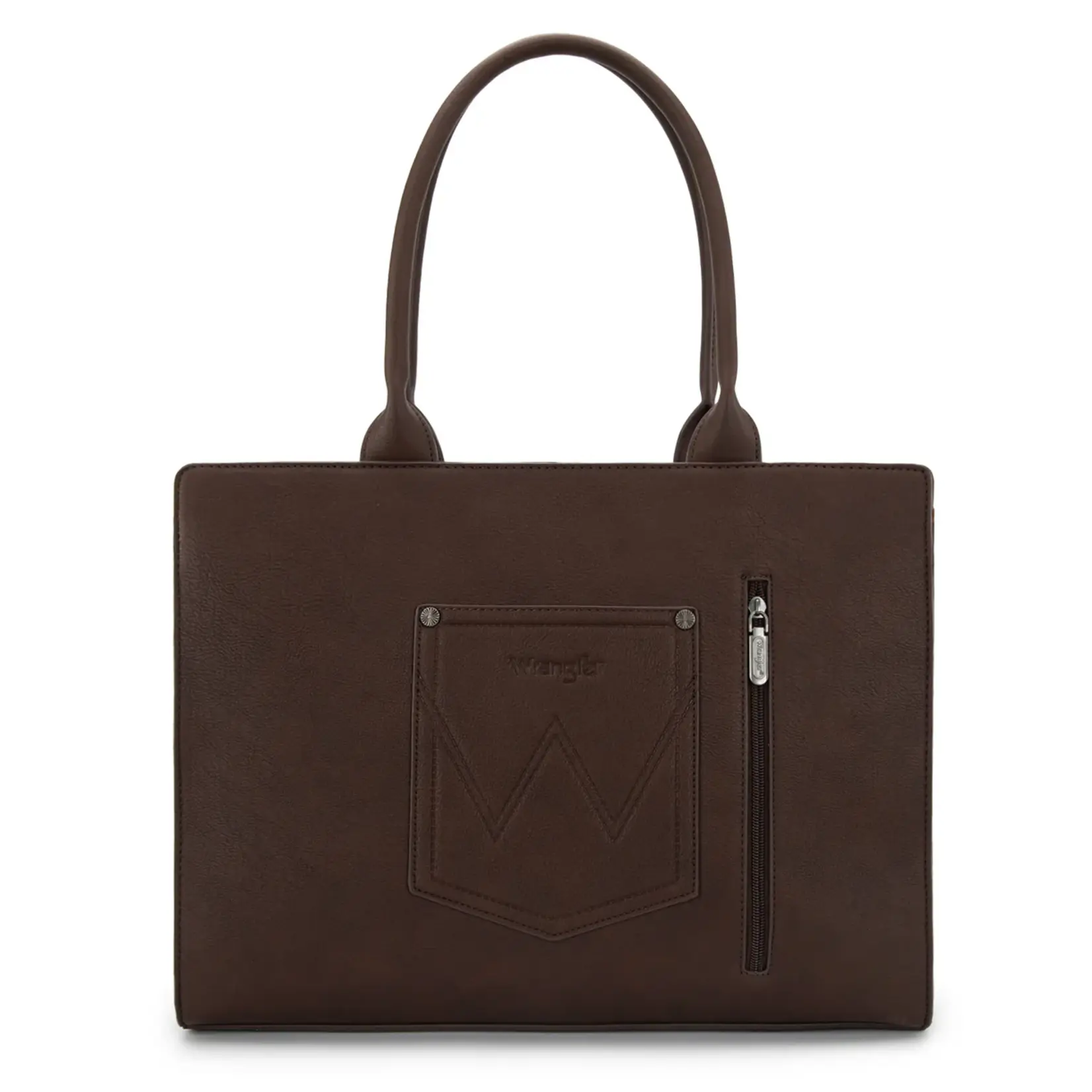Wrangler WG292-8110CF - Coffee - Wrangler Horseshoe Cutout Carry-All Large Tote