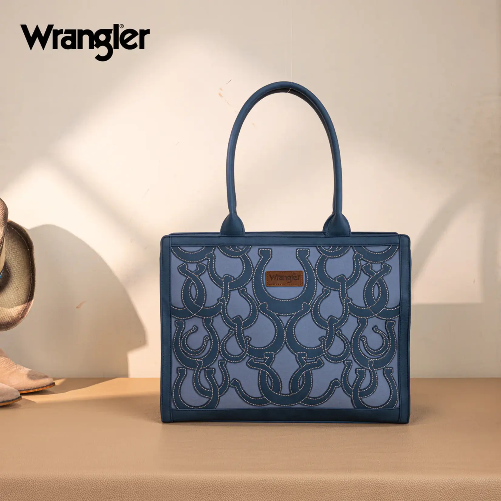 Wrangler WG292-8110JN - Jean - Wrangler Horseshoe Cutout Carry-All Large Tote