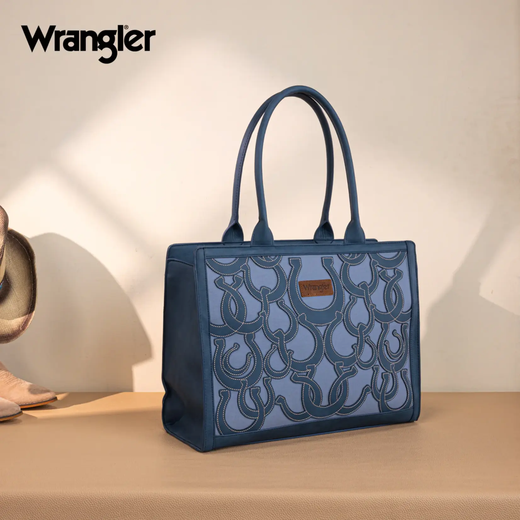 Wrangler WG292-8110JN - Jean - Wrangler Horseshoe Cutout Carry-All Large Tote