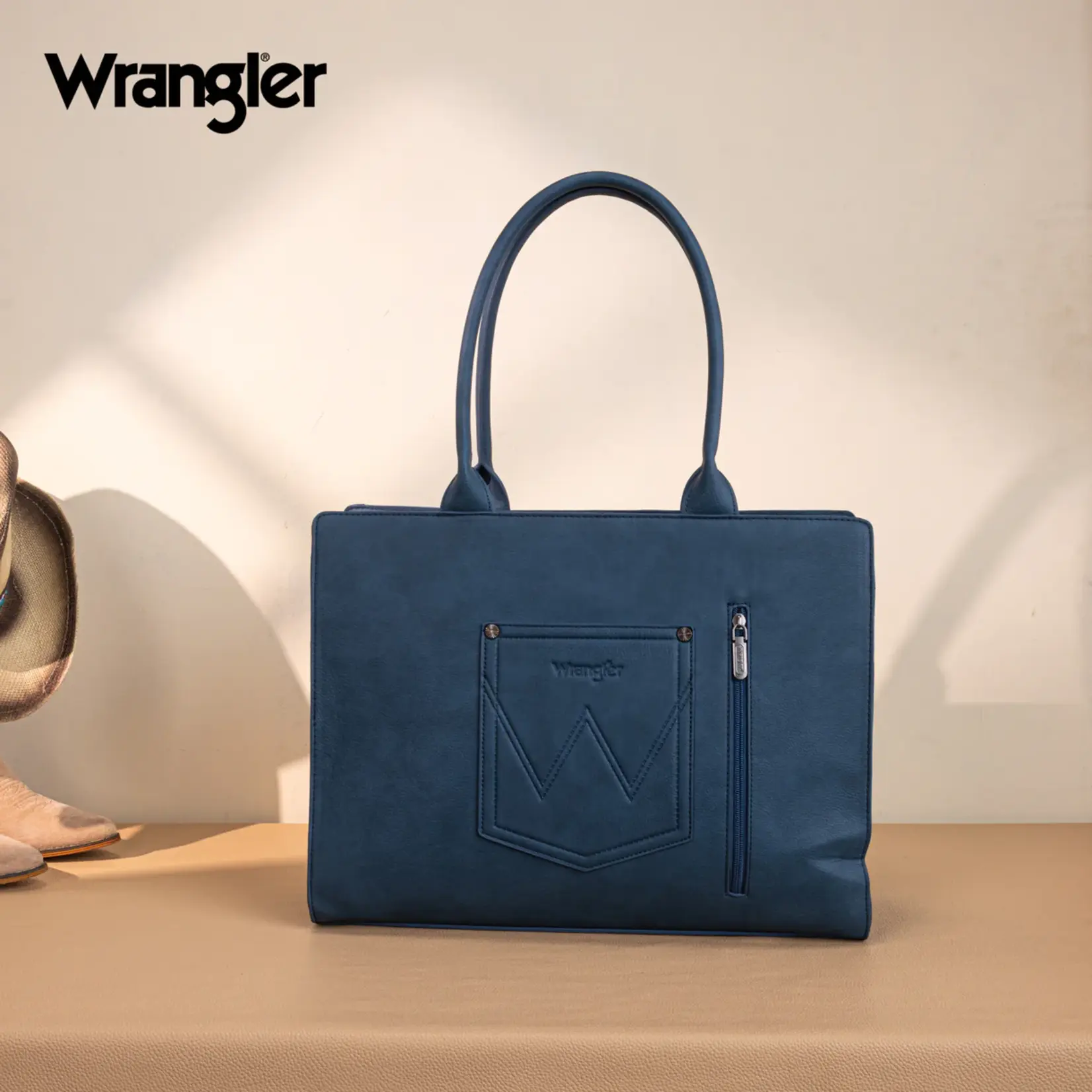 Wrangler WG292-8110JN - Jean - Wrangler Horseshoe Cutout Carry-All Large Tote