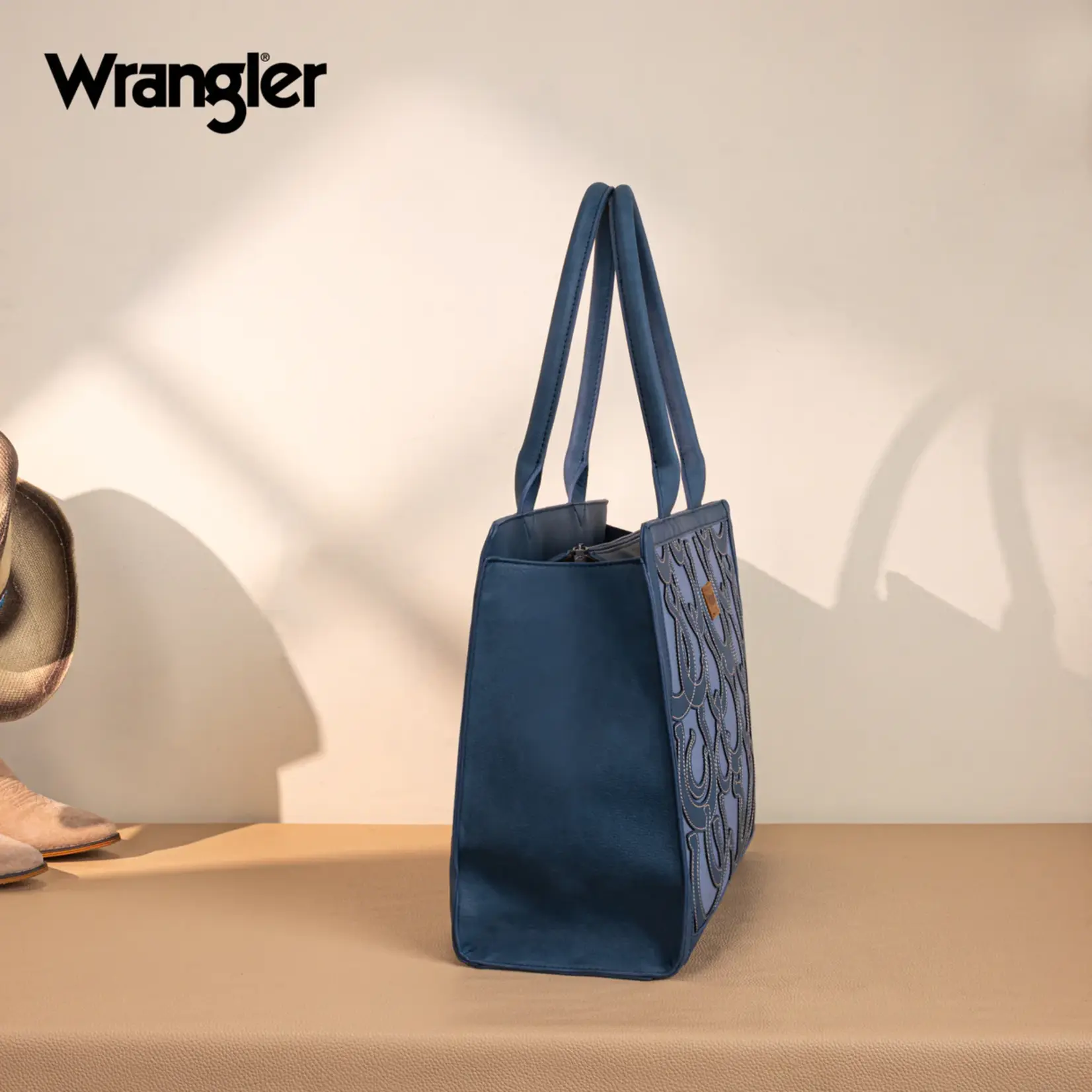 Wrangler WG292-8110JN - Jean - Wrangler Horseshoe Cutout Carry-All Large Tote