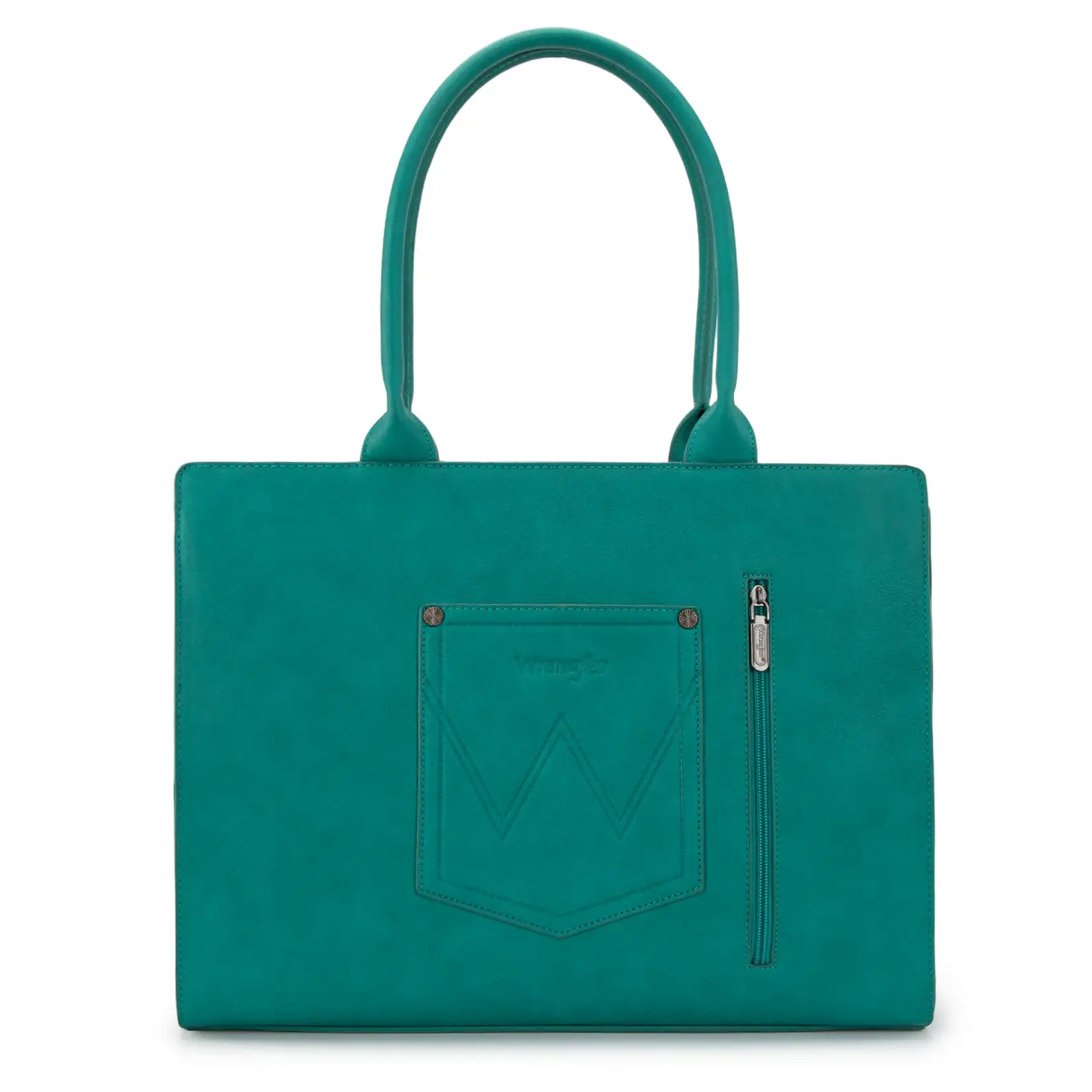 Wrangler WG292-8110TQ - Turquoise - Wrangler Horseshoe Cutout Carry-All Large Tote