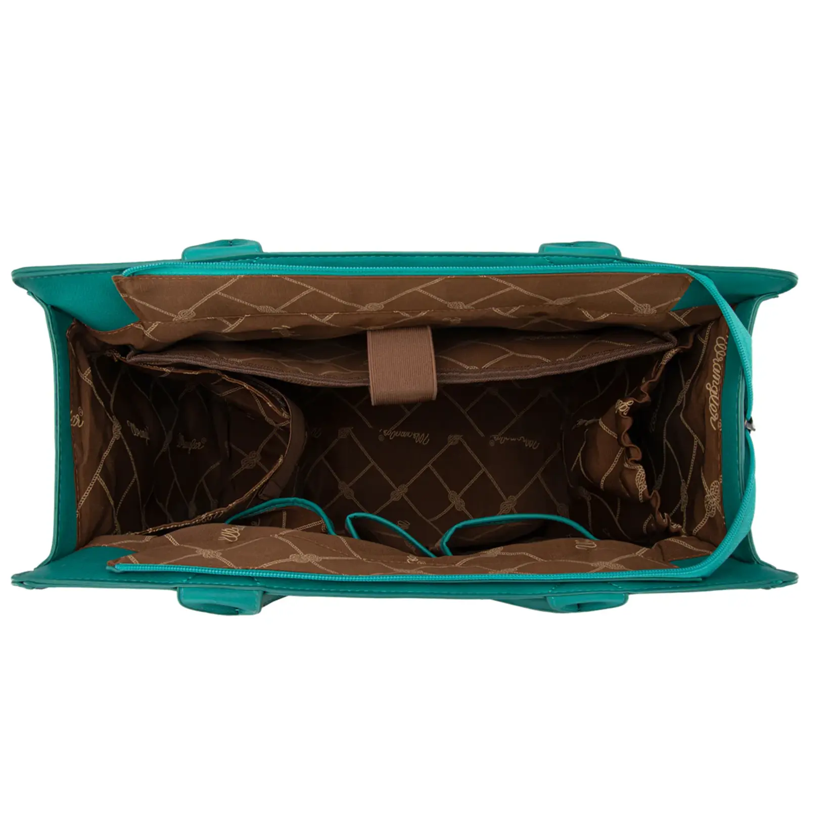 Wrangler WG292-8110TQ - Turquoise - Wrangler Horseshoe Cutout Carry-All Large Tote
