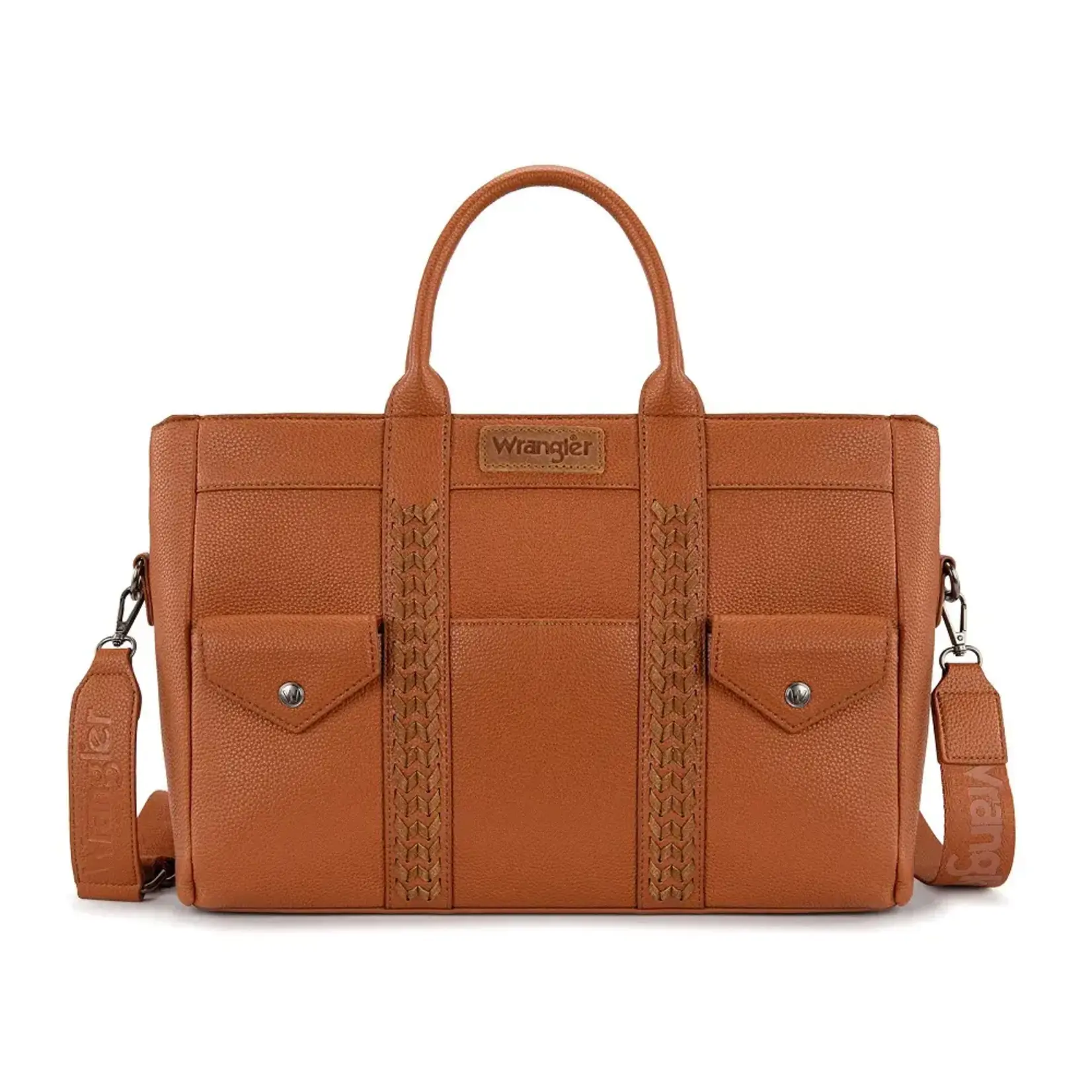Wrangler WG484-8119BR - Brown - Wrangler Whipstitch Work Tote / Crossbody