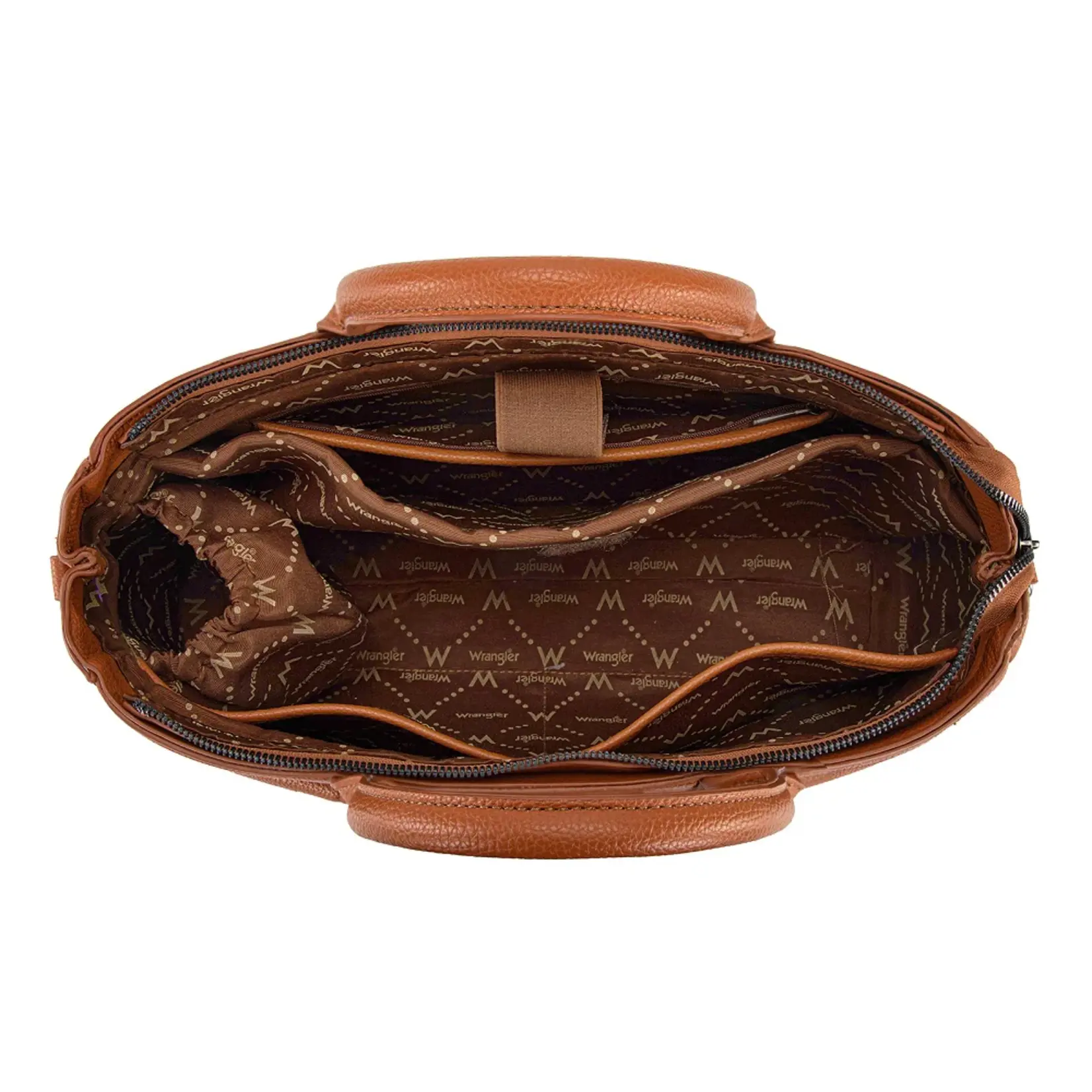 Wrangler WG484-8119BR - Brown - Wrangler Whipstitch Work Tote / Crossbody