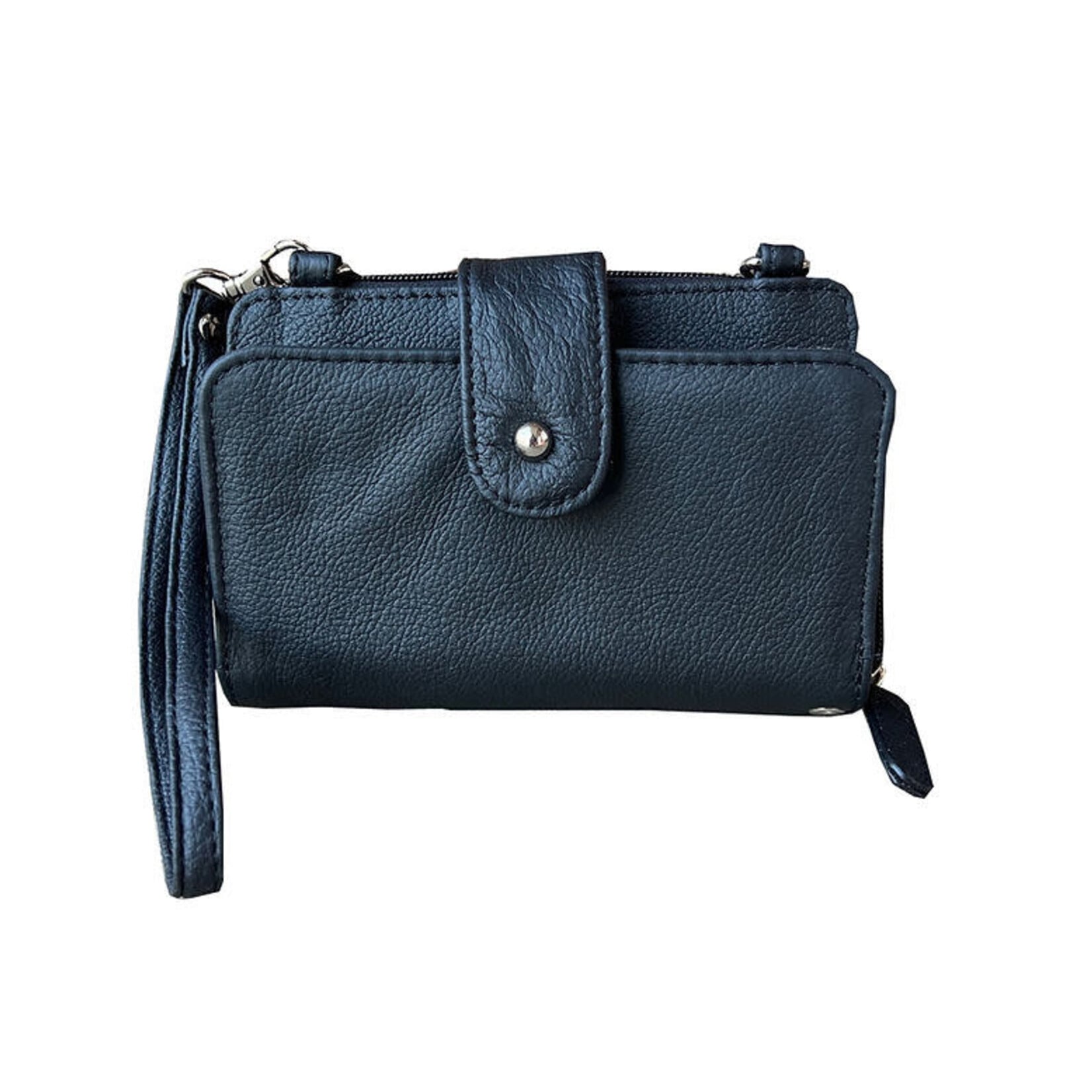 R Leathers 3141 BK - Phone Pouch w/ CC Slots - Black