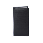 R Leathers 3234 RF - Black - Cowhide Leather Checkbook Wallet
