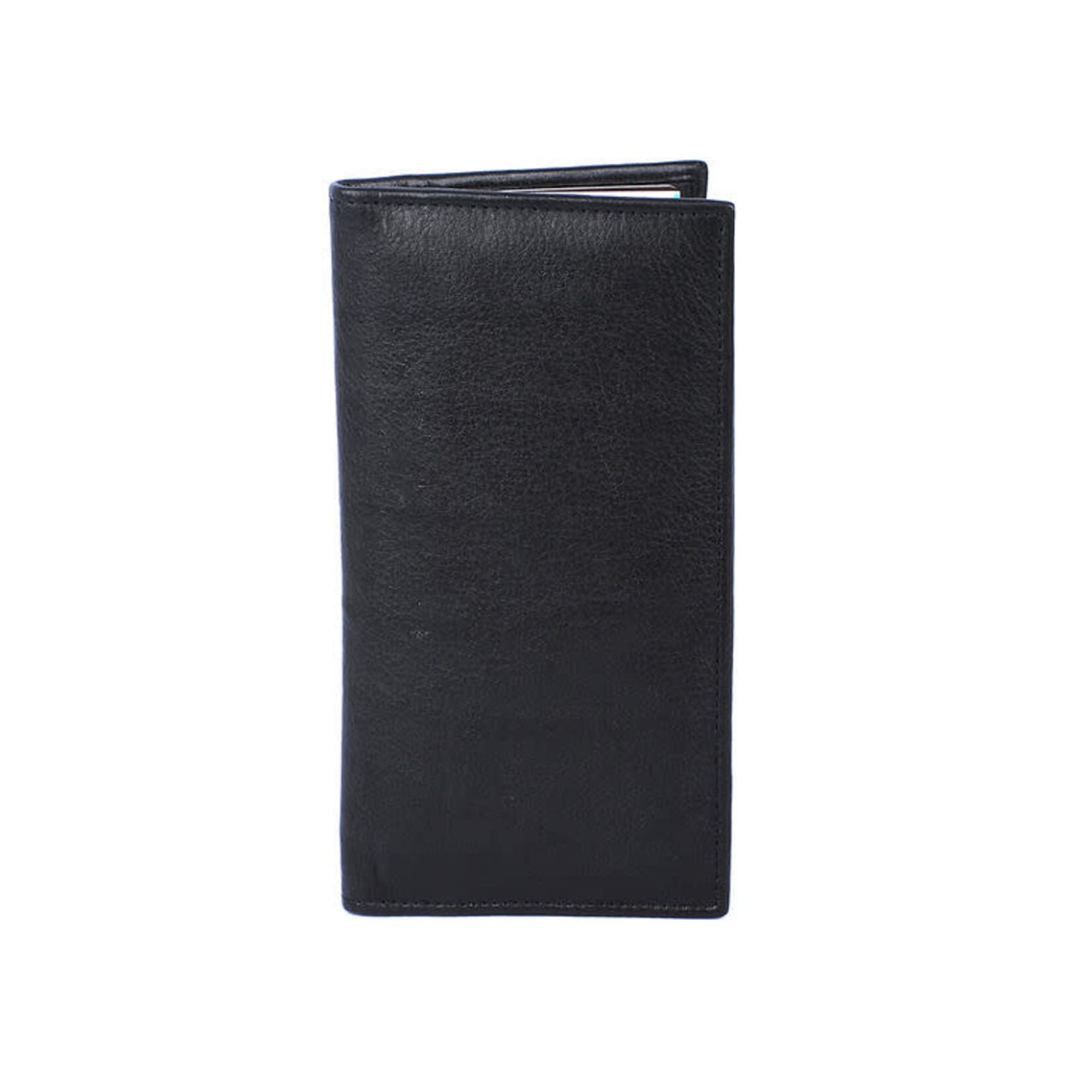 R Leathers 3234 RF - Black - Cowhide Leather Checkbook Wallet