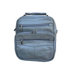 R Leathers 3751 GRY - Gray - Cowhide Leather Crossbody