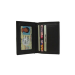 R Leathers 702 RF - Black - Cowhide Leather Card Holder