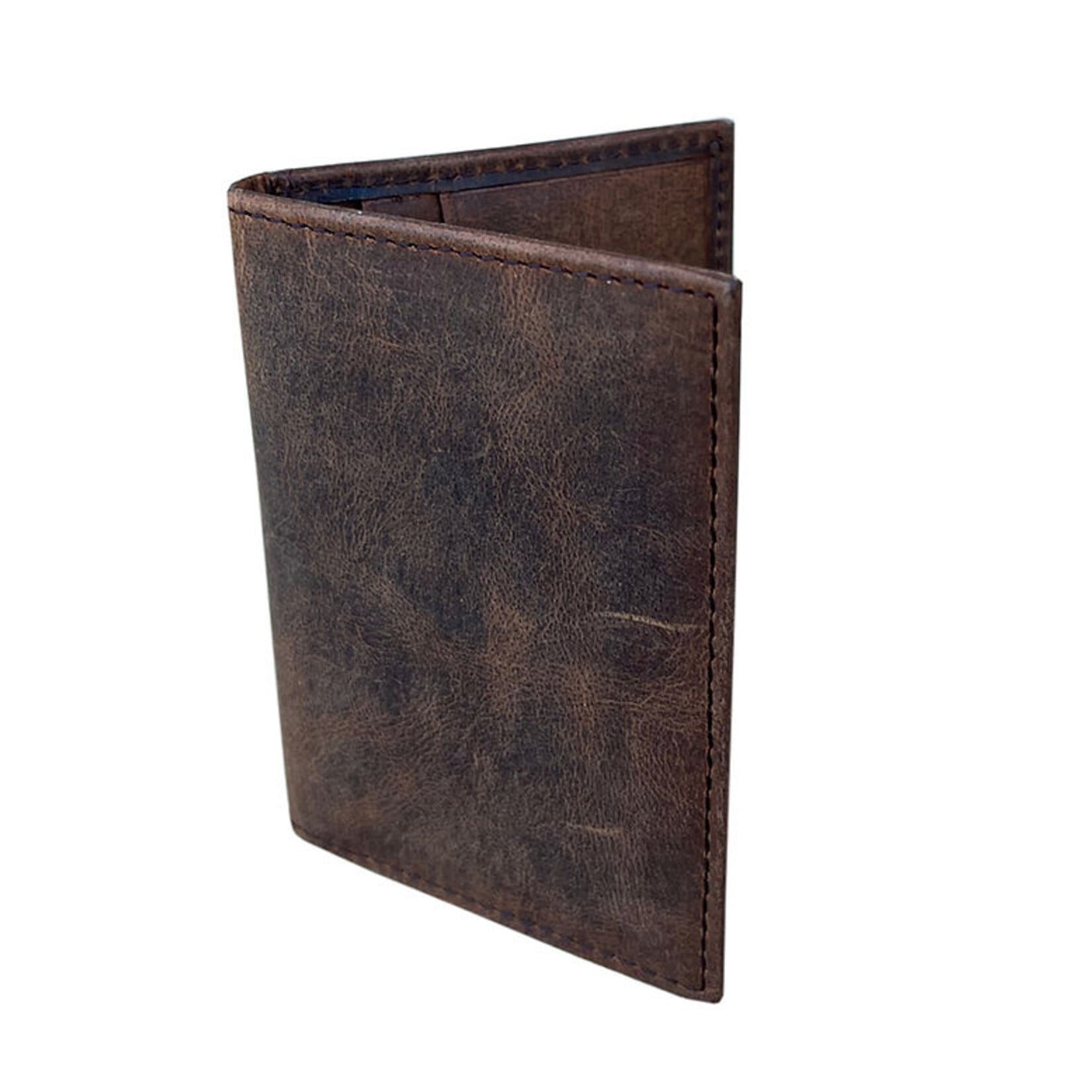R Leathers 702 RF - Brown - Cowhide Leather Card Holder
