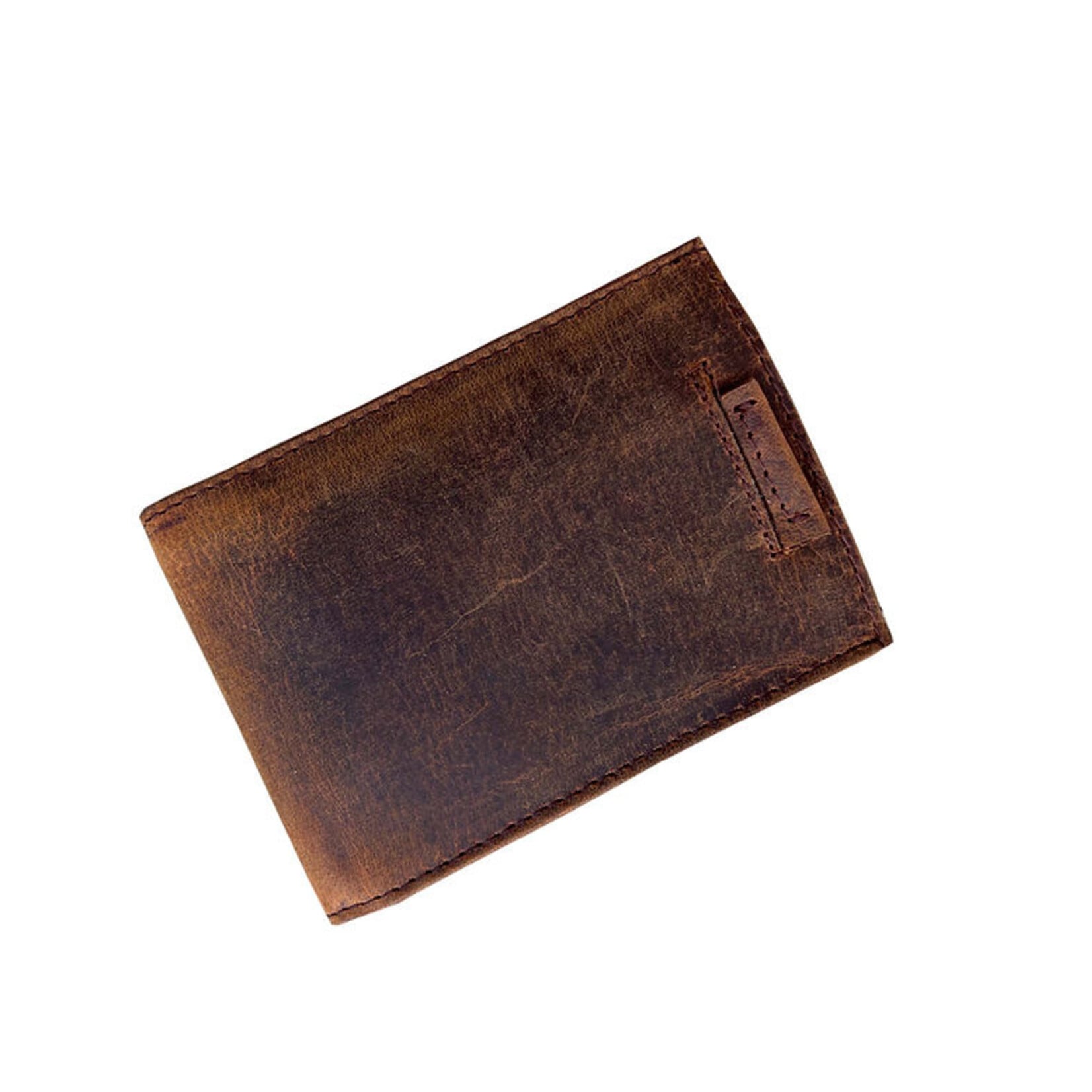 R Leathers 915RF BN - Air Tag Money Clip w/RFID Protection - Brown