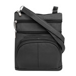 R Leathers RM004L BK - Black - Cowhide Leather Crossbody