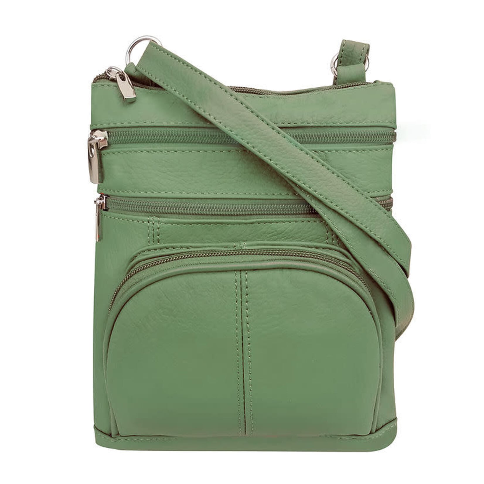 R Leathers RM004L GN - Green - Cowhide Leather Crossbody