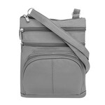 R Leathers RM004L GRY - Gray - Cowhide Leather Crossbody