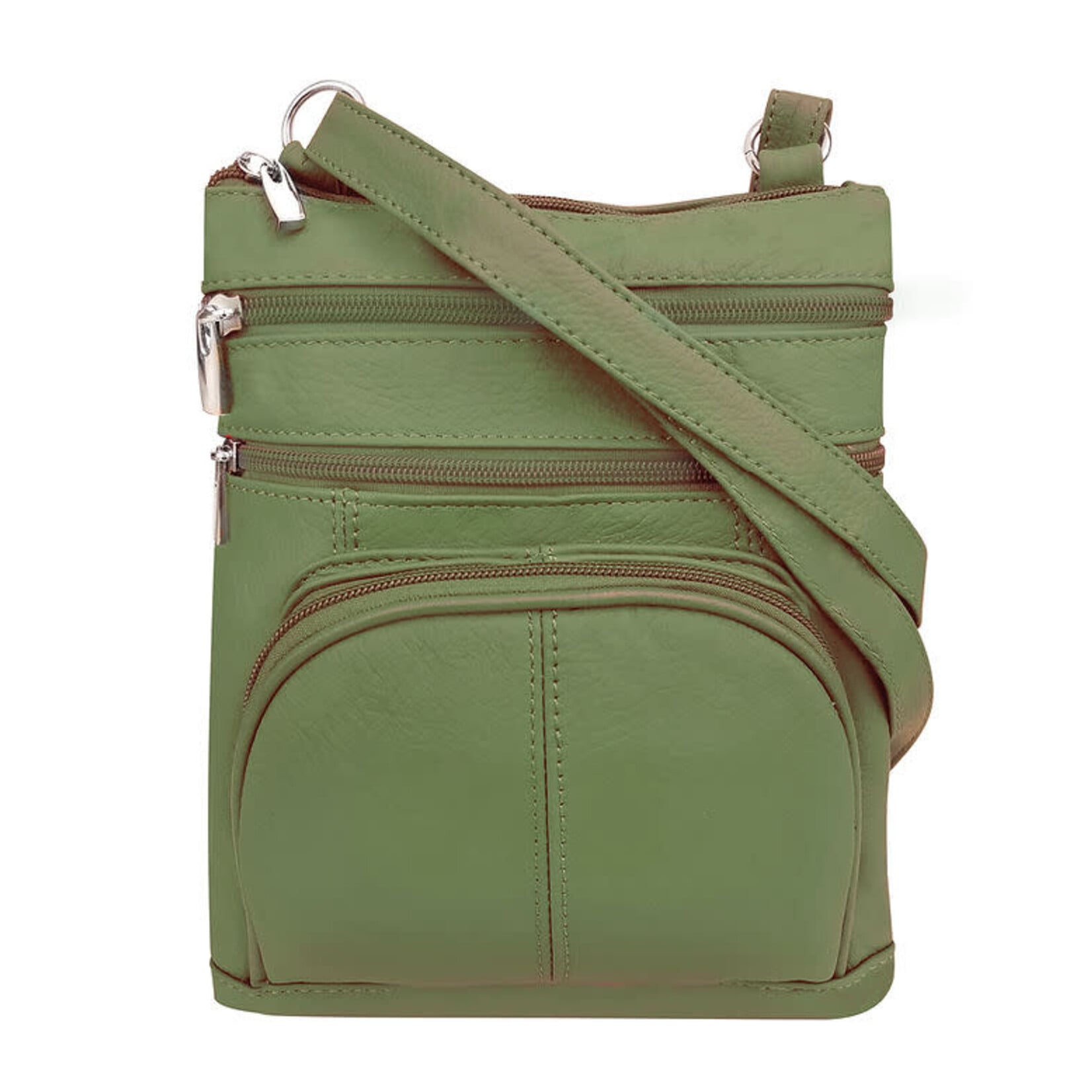 R Leathers RM004L OLV - Olive - Cowhide Leather Crossbody