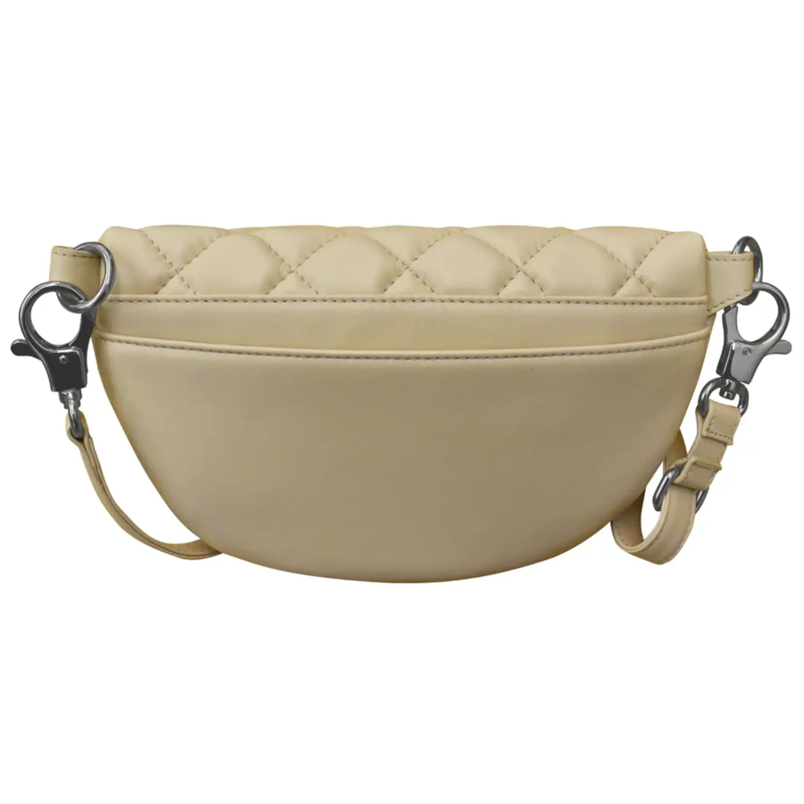 Leather Handbags and Accessories 6357 Stone - Quilted Belt Bag