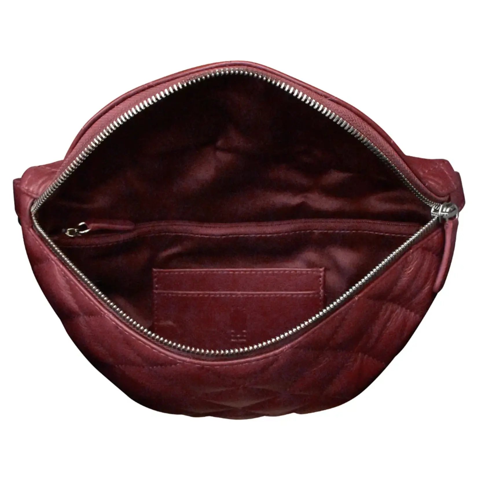 Leather Handbags and Accessories 6357 Merlot - Quilted Belt Bag