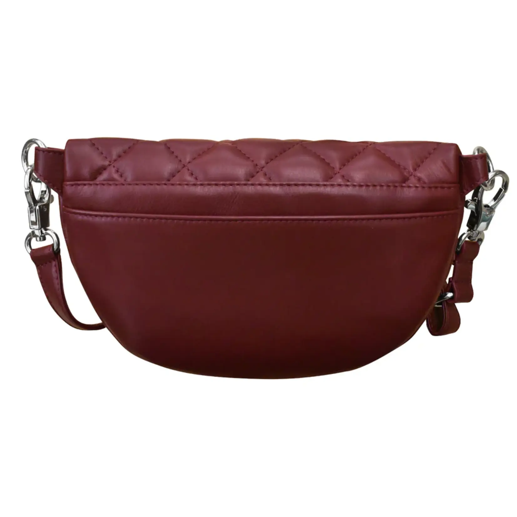 Leather Handbags and Accessories 6357 Merlot - Quilted Belt Bag
