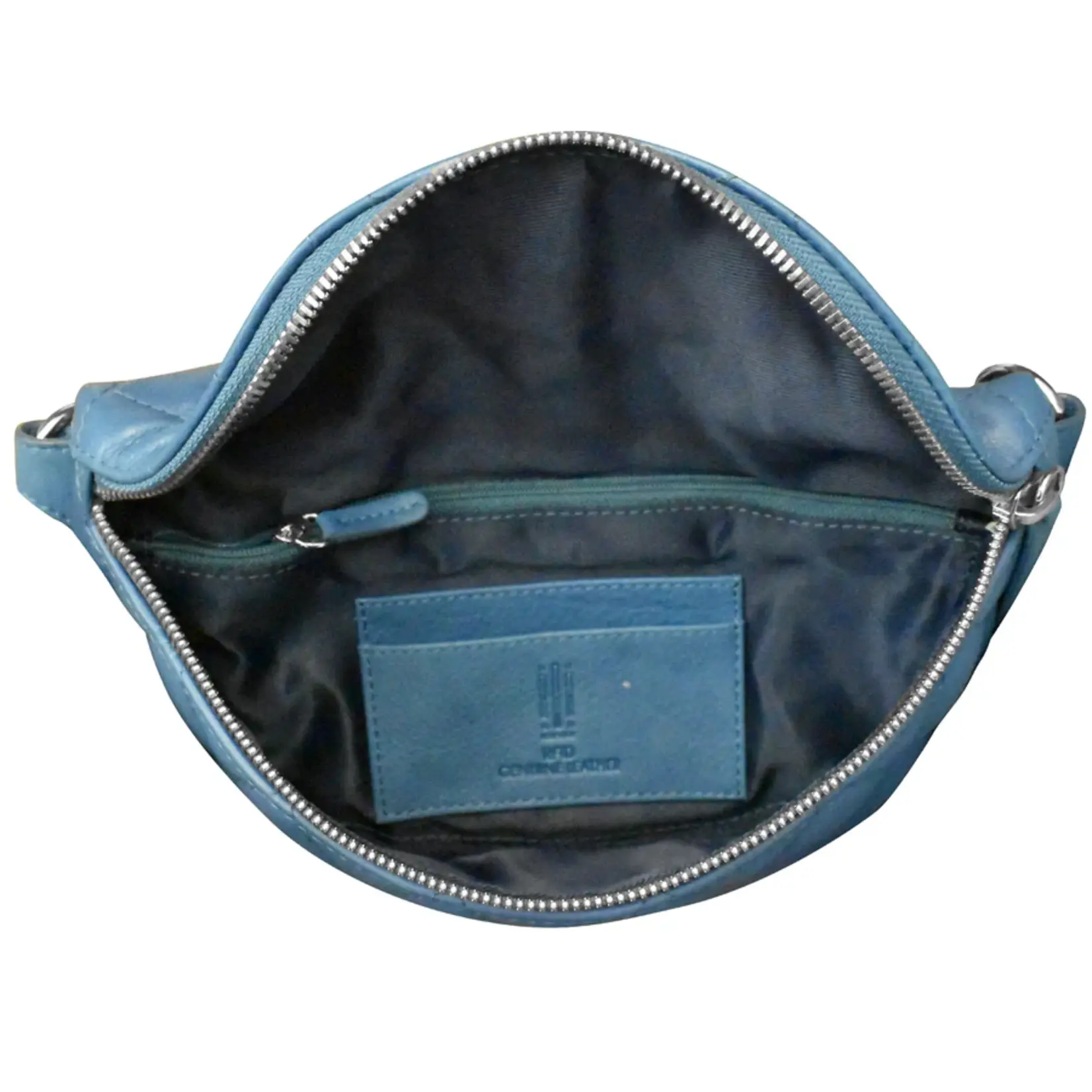 Leather Handbags and Accessories 6357 Jeans Blue - Quilted Belt Bag