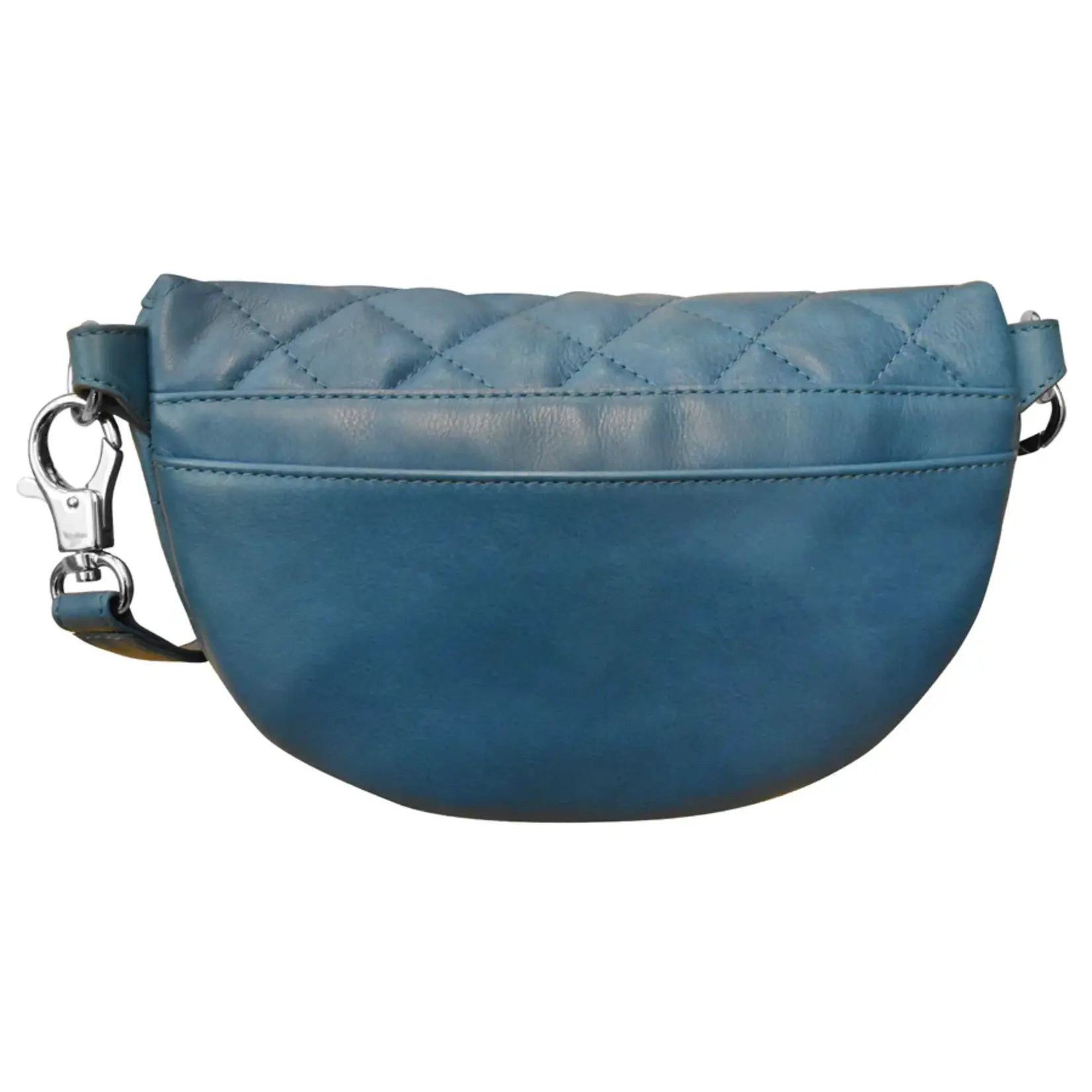 Leather Handbags and Accessories 6357 Jeans Blue - Quilted Belt Bag