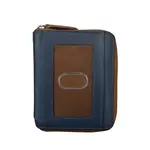 Leather Handbags and Accessories 7859 Classic Navy/Antique Saddle - RFID Zip Around Wallet