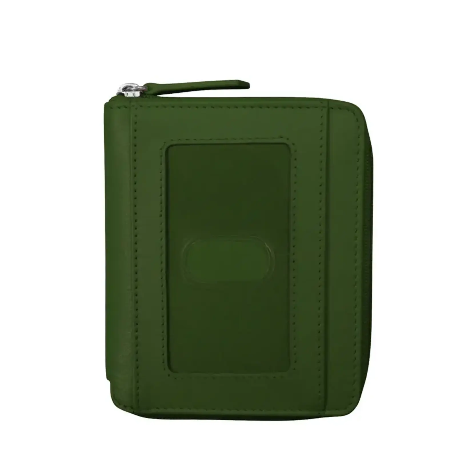 Leather Handbags and Accessories 7859 Hunter Green - RFID Zip Around Wallet
