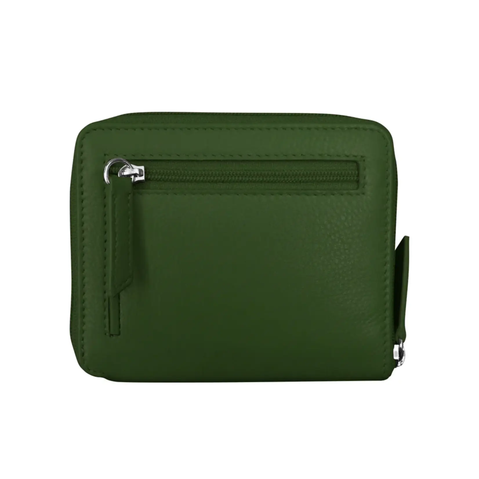 Leather Handbags and Accessories 7859 Hunter Green - RFID Zip Around Wallet
