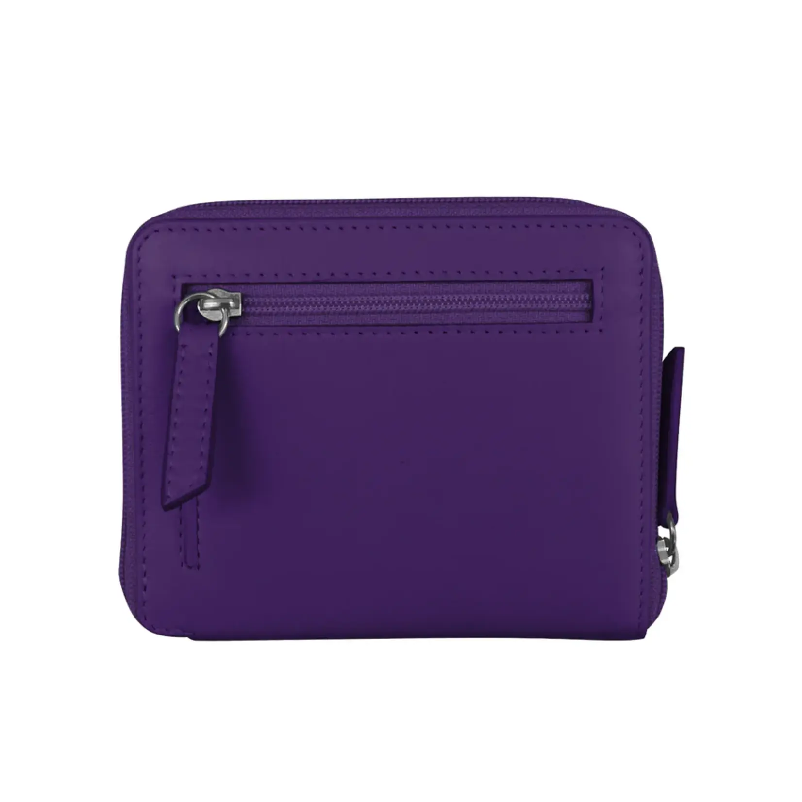 Leather Handbags and Accessories 7859 Purple - RFID Zip Around Wallet