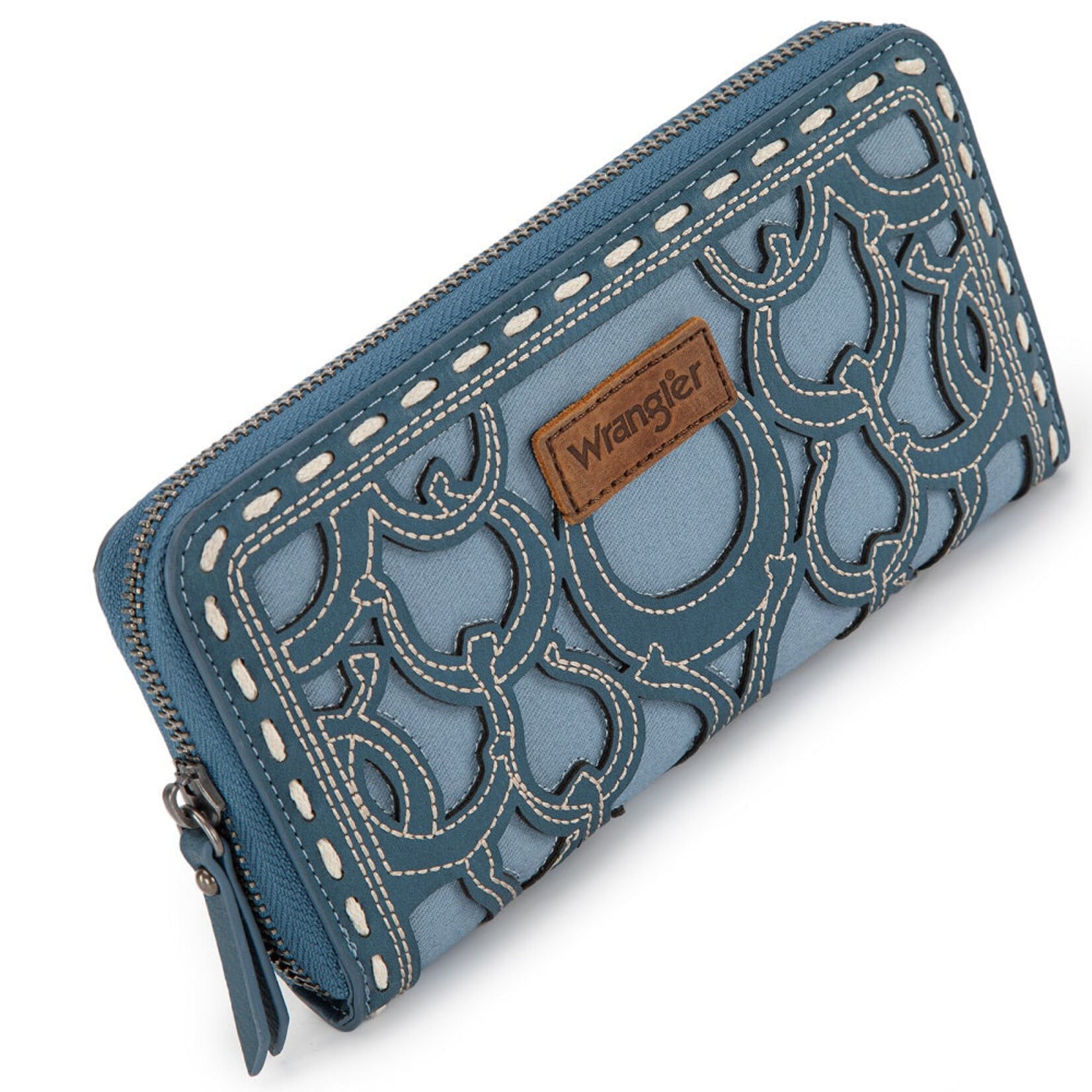 Wrangler WG292-W082JN - Jean - Wrangler Horseshoe Cutout Zip Around Wallet