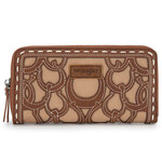 Wrangler WG292-W082BR - Brown - Wrangler Horseshoe Cutout Zip Around Wallet