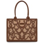 Wrangler WG292-8110BR - Brown - Wrangler Horseshoe Cutout Carry-All Large Tote
