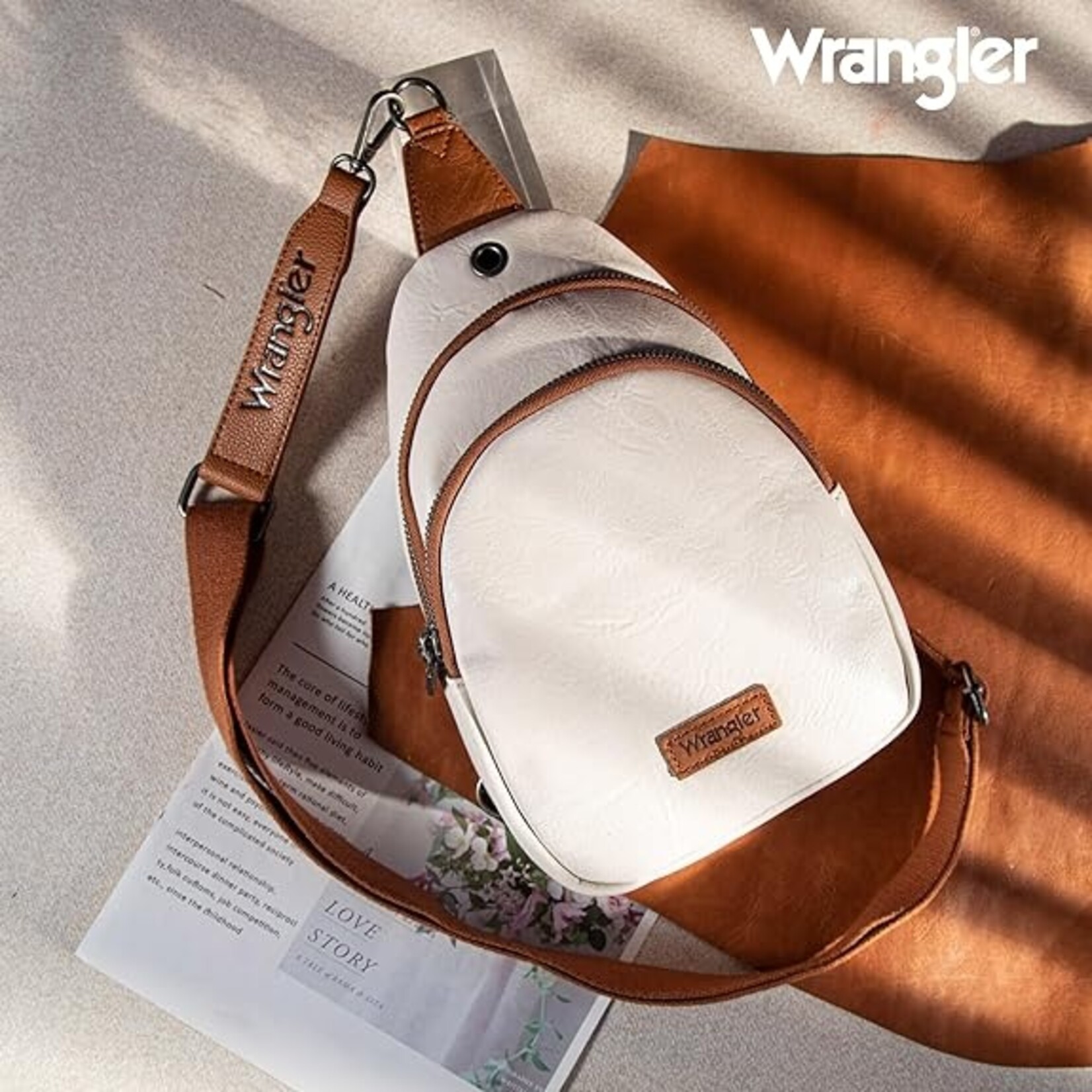 Wrangler WG87-227BG-BR - Beige/Brown - Wrangler Sling Bag/Crossbody
