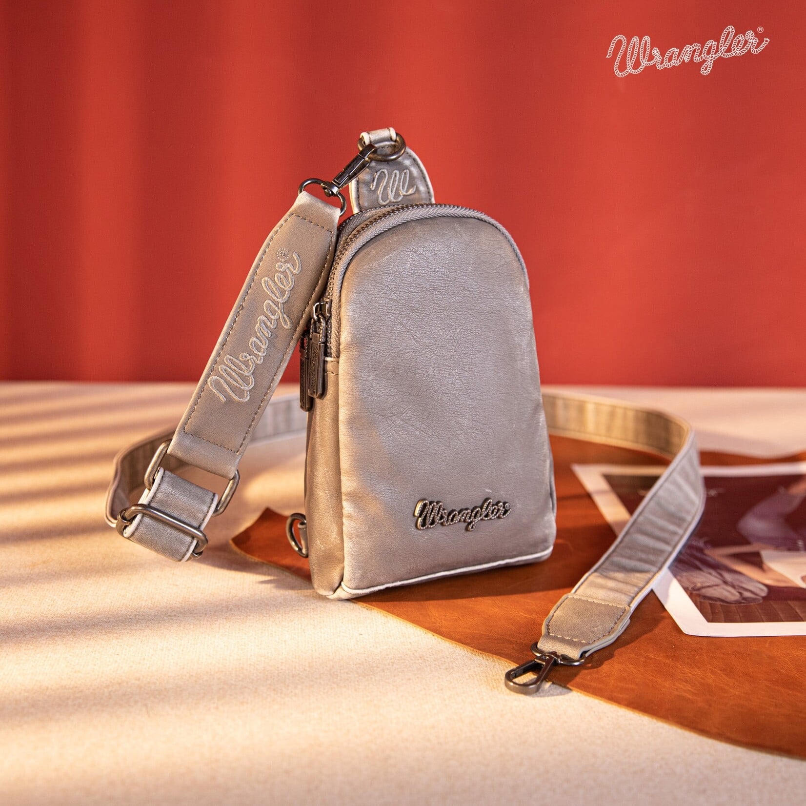Wrangler WG87-824 - Light Grey - Wrangler Sling Bag/Crossbody